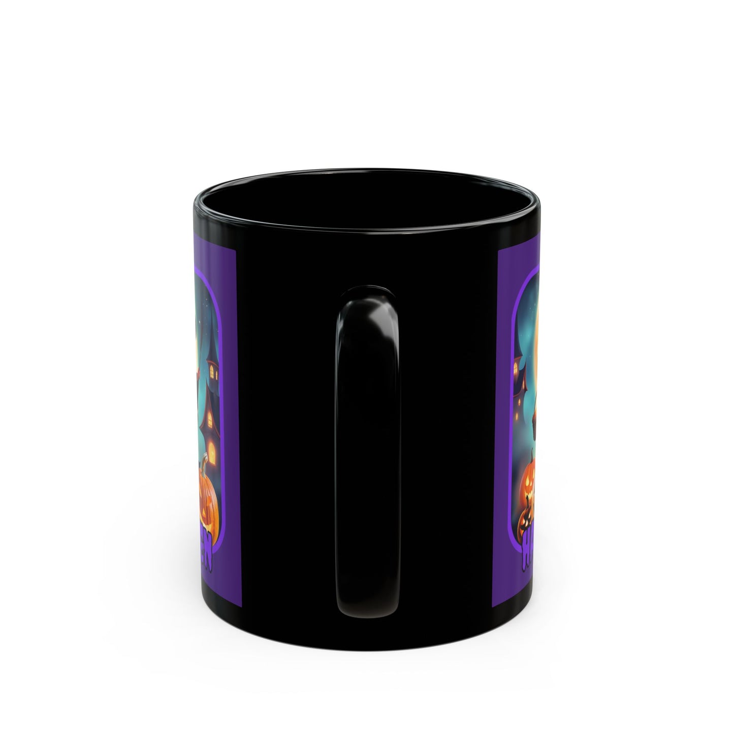 Happy Halloween Little Witch Purple font Purple Mug by CreepyCrafts.boo
