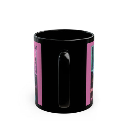 Neon Bride of Frankenstein Pink Mug by CreepyCrafts.boo