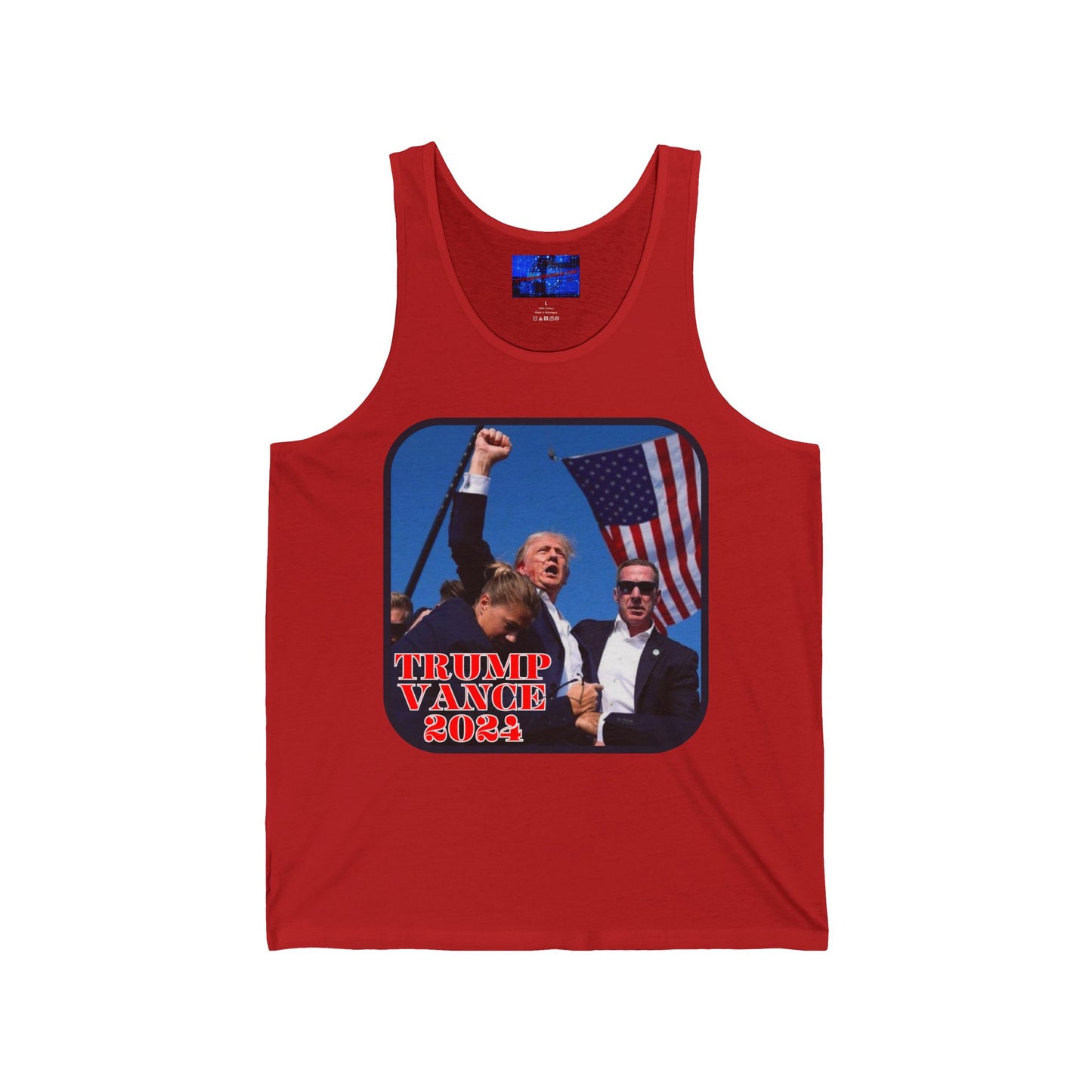 Trump and Vance 2024 Unisex Jersey Tank Top by cypherpunkgear