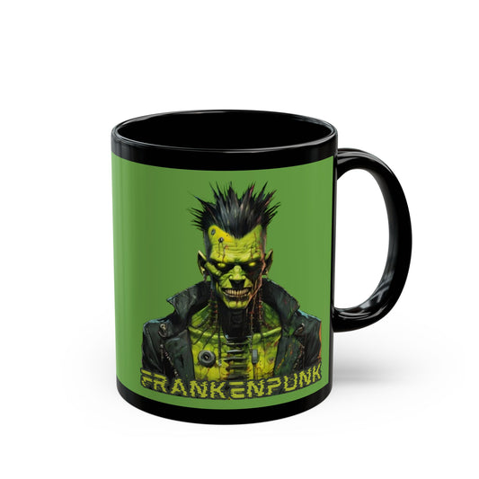 Frankenpunk Green Mug by CreepyCrafts.boo