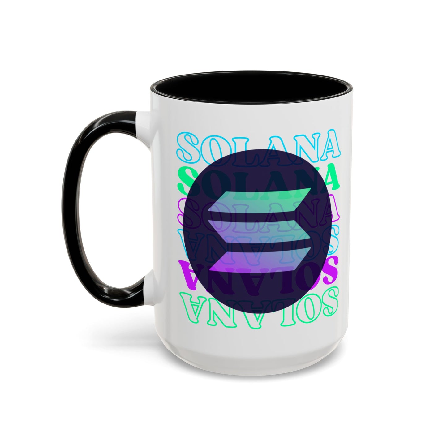 Solana Solana Solana (SOL) Accent Mug by cypherpunkgear.com