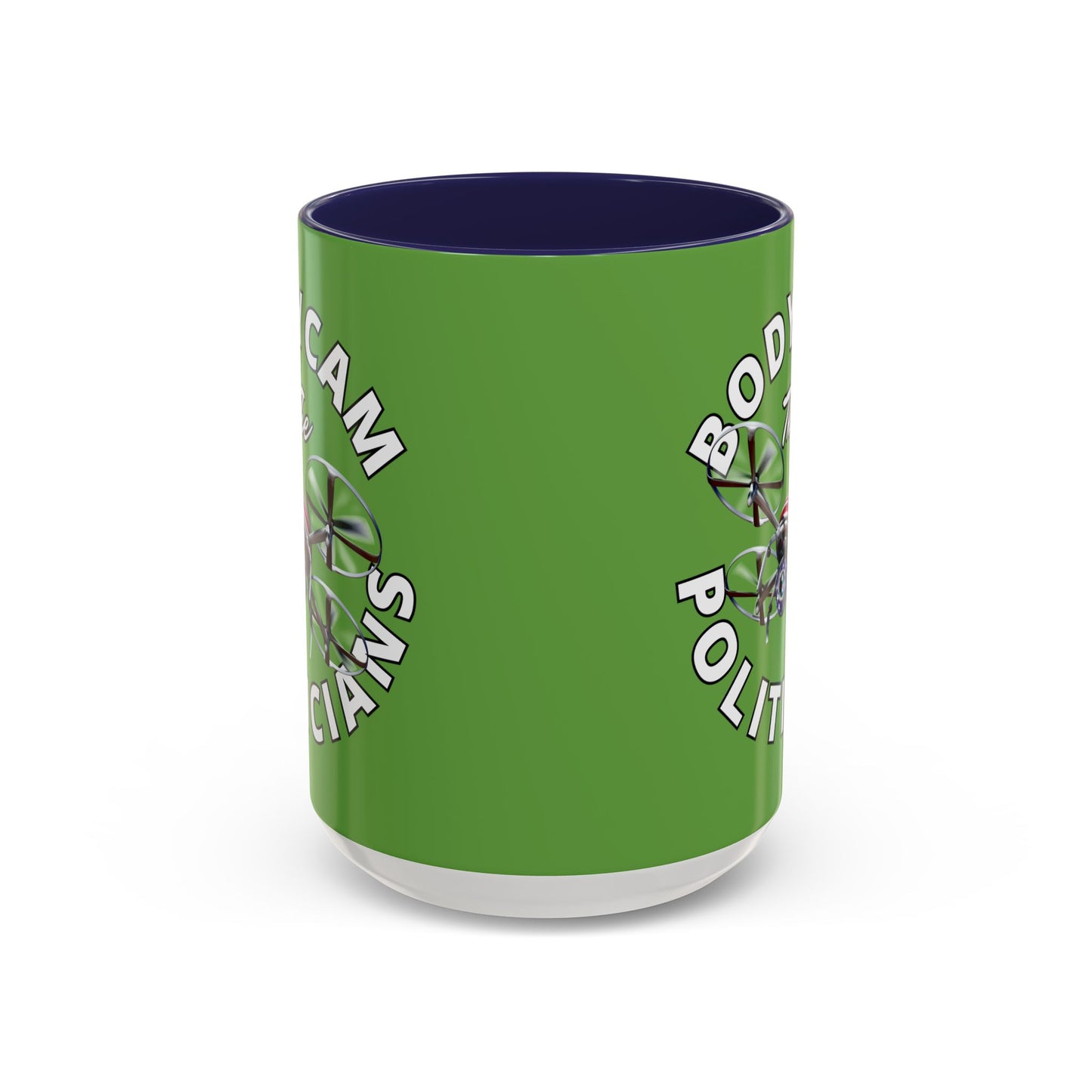 Bodycam the Politicians Drone Green Accent Mug by cypherpunkgear.com