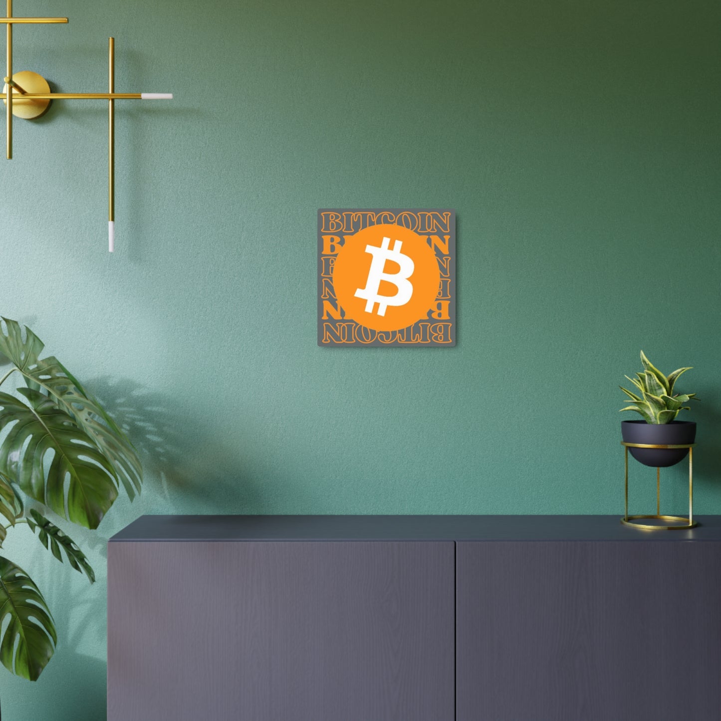 Bitcoin Bitcoin Bitcoin (BTC) Metal Art Sign by cypherpunkgear