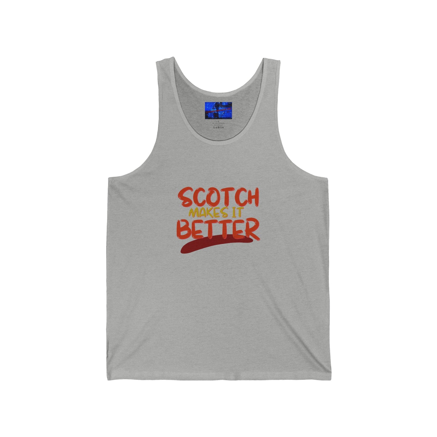 Scotch makes it better Unisex Jersey Tank Top by cypherpunkgear