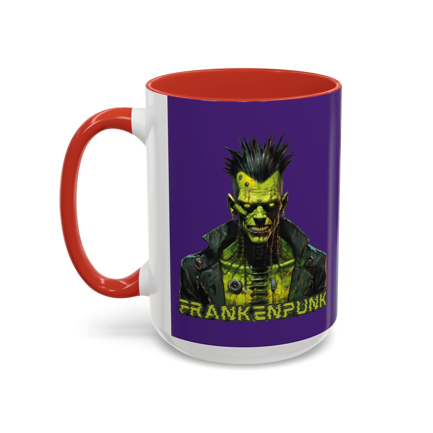Frankenpunk Purple Accent Mug by CreepyCrafts.boo