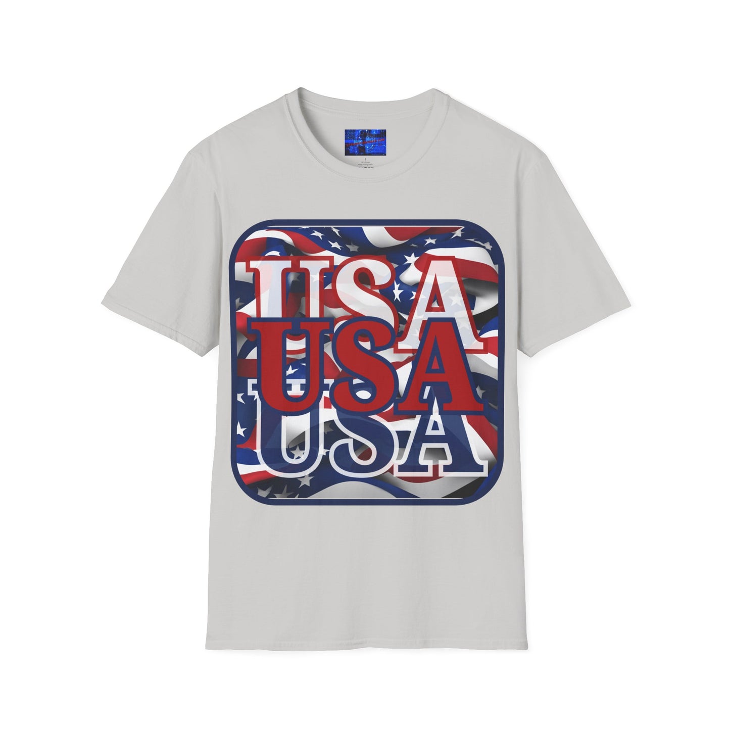 RED White and Blue USA Patriot Light colors Unisex T-Shirt by cypherpunkgear.com