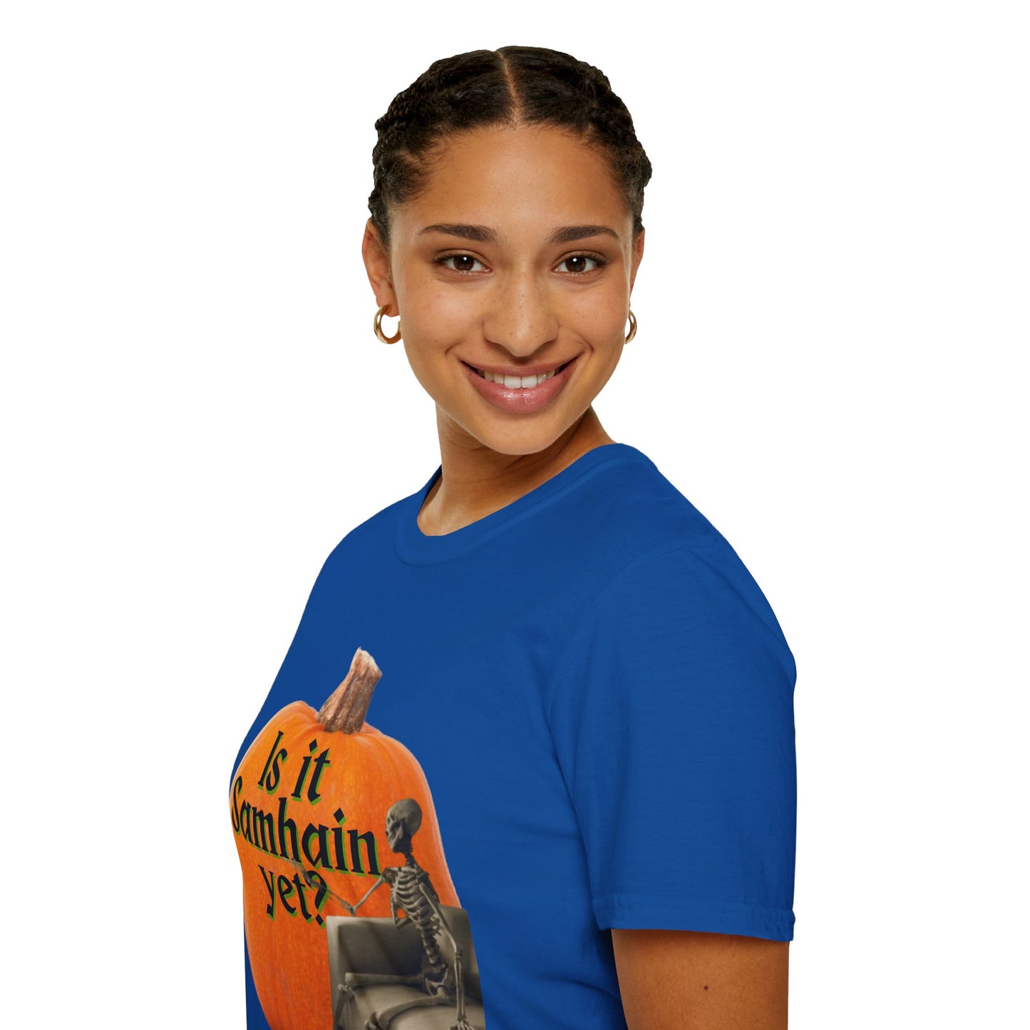 Is It Samhain Yet? Skeleton's Giant Pumpkin Dark colors Unisex T-Shirt by CreepyCrafts.boo