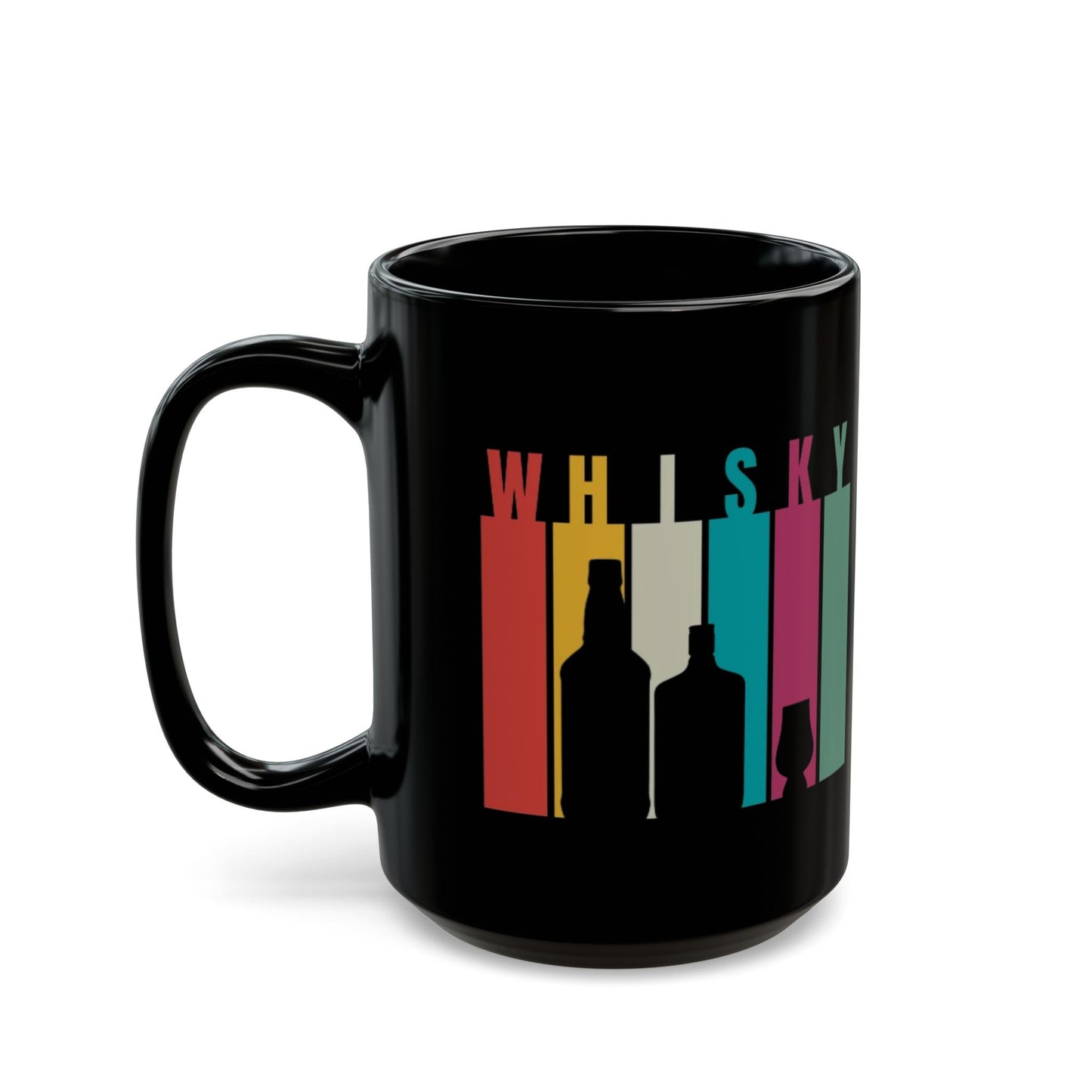 Whisky spelled without an 'e' Black Mug by cypherpunkgear.com