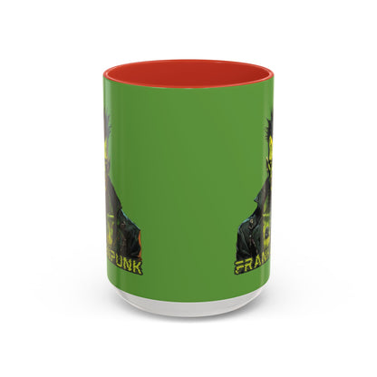 Frankenpunk Green Accent Mug by CreepyCrafts.boo