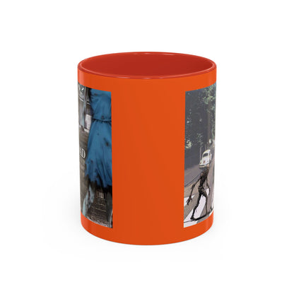 2-sided, Scabby Road Orange Accent Mug by CreepyCrafts.boo
