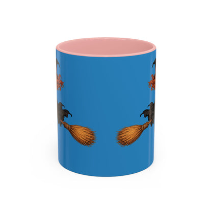 Hazel Hex Blue Accent Mug by CreepyCrafts.boo