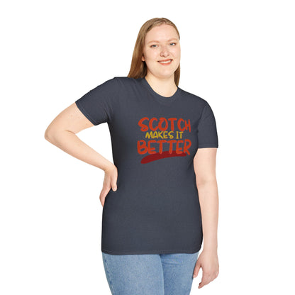 Scotch makes it better Dark colors Unisex T-Shirt by cypherpunkgear.com