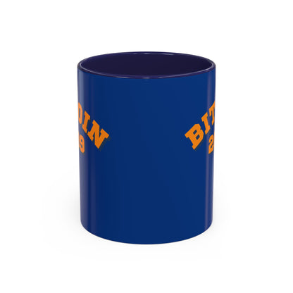 Bitcoin 2009 Dark Blue Accent Mug by cypherpunkgear.com