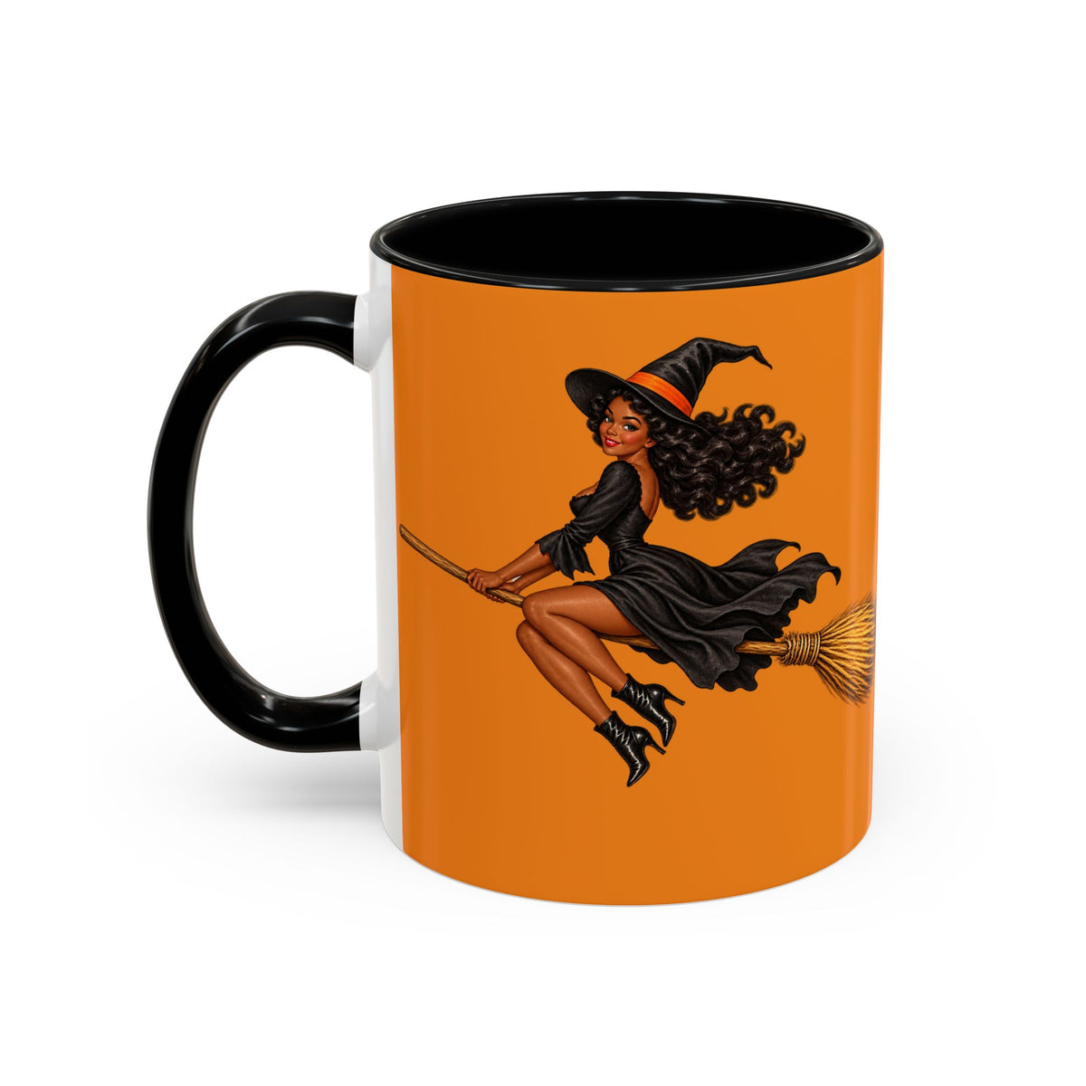 Velvet Vex Orange Accent Mug by CreepyCrafts.boo