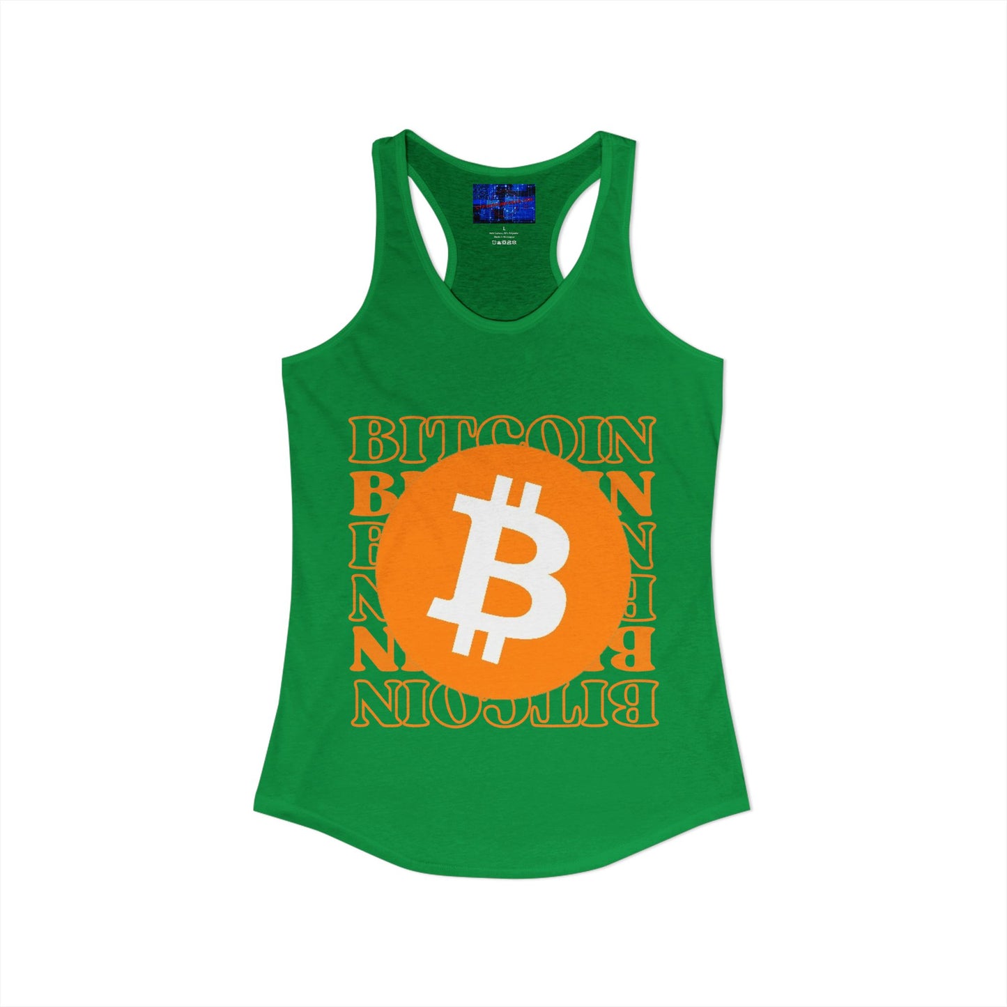 Bitcoin Bitcoin Bitcoin (BTC) Women's Racerback Tank Top by cypherpunkgear.com