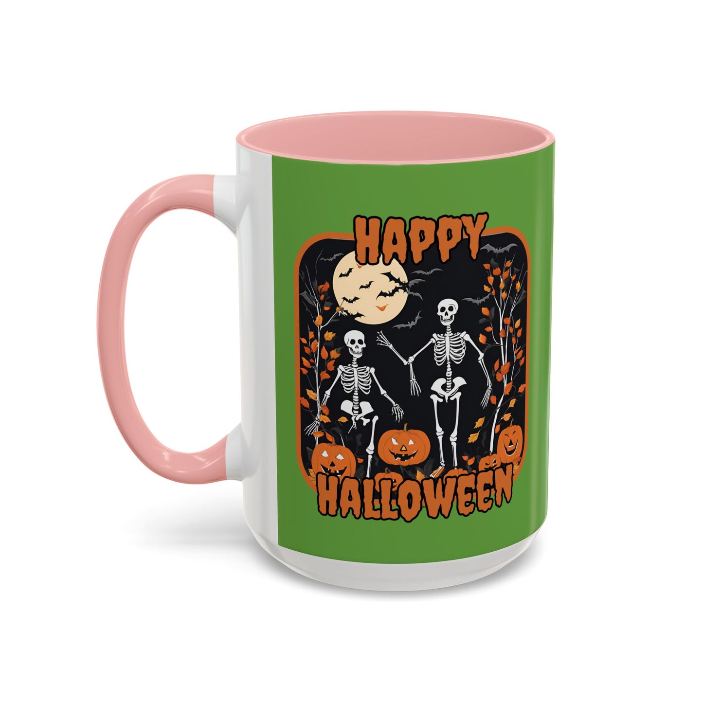 Spooktacular Skeletons of Halloween Accent Mug by cypherpunkgear