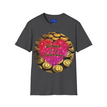 Bitcoin is My Valentine Dark colors Unisex T-Shirt by cypherpunkgear.com