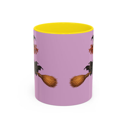 Hazel Hex Pink Accent Mug by CreepyCrafts.boo