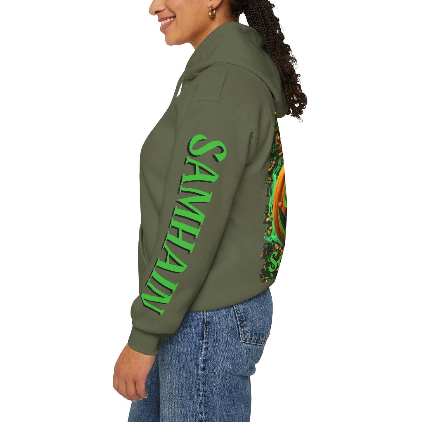 Blessed Samhain Green Jack Hoodie Unisex Hooded Sweatshirt by cypherpunkgear