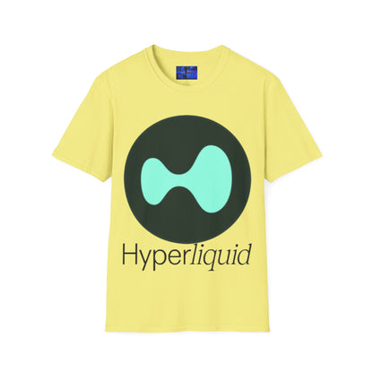 Hyperliquid Black font Unisex T-Shirt by cypherpunkgear.com