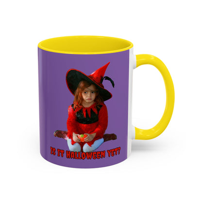Is it Halloween yet? Light Purple Accent Mug by CreepyCrafts.boo