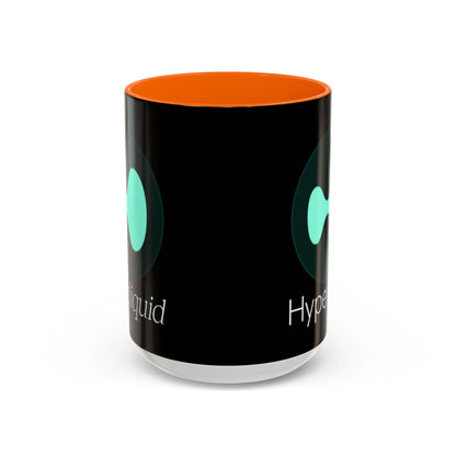 Hyperliquid White font Black Accent Mug by cypherpunkgear.com