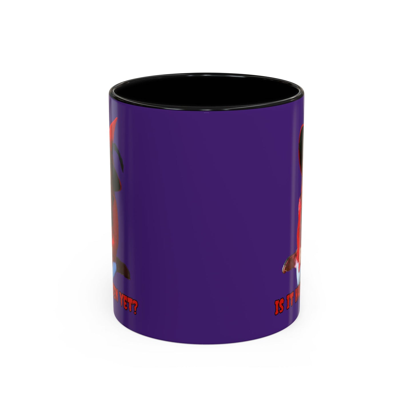 Is it Halloween yet? Dark Purple Accent Mug by CreepyCrafts.boo