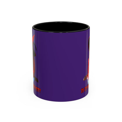 Is it Halloween yet? Dark Purple Accent Mug by CreepyCrafts.boo