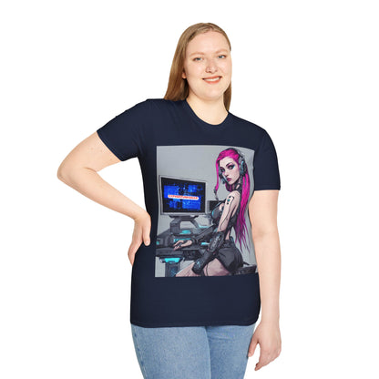 Netrunner Cyberpunk Dark colors Unisex T-Shirt by cypherpunkgear.com