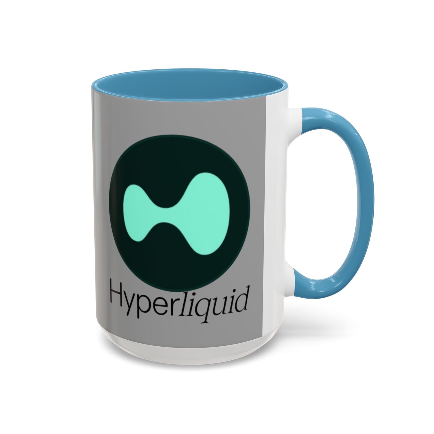 Hyperliquid Black font Grey Accent Mug by cypherpunkgear.com