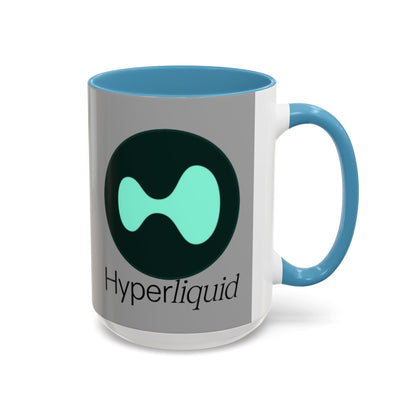 Hyperliquid Black font Grey Accent Mug by cypherpunkgear.com