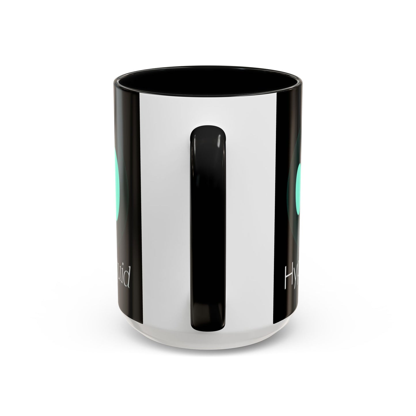 Hyperliquid White font Black Accent Mug by cypherpunkgear.com