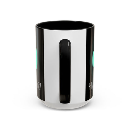 Hyperliquid White font Black Accent Mug by cypherpunkgear.com