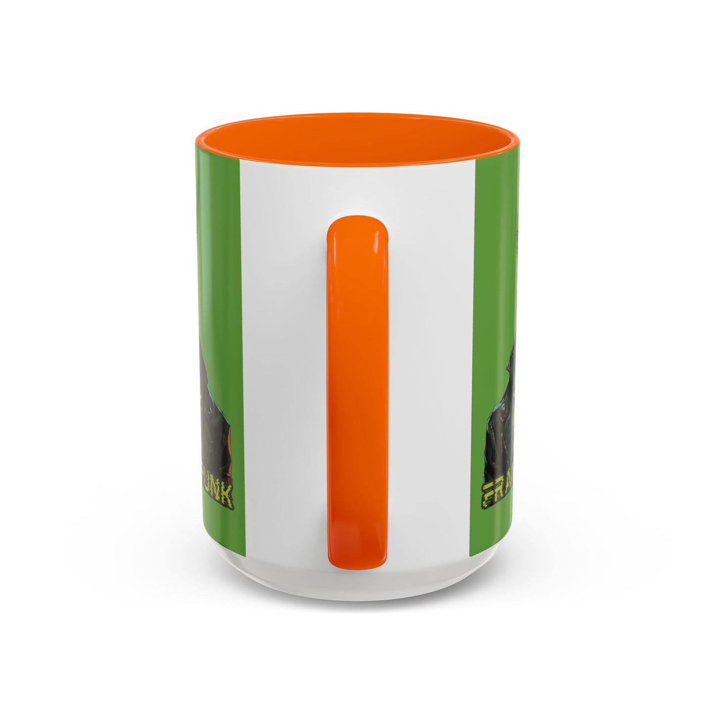 Frankenpunk Green Accent Mug by CreepyCrafts.boo