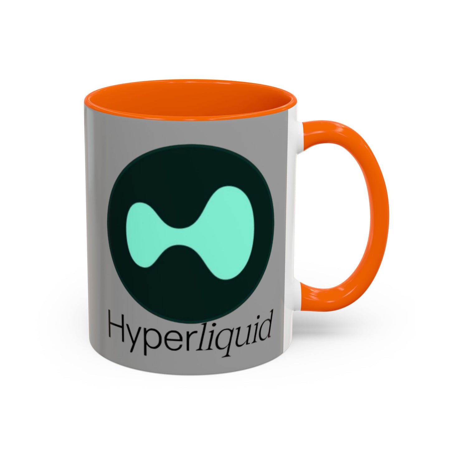 Hyperliquid Black font Grey Accent Mug by cypherpunkgear.com