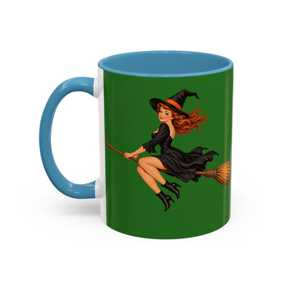 Hazel Hex Green Accent Mug by CreepyCrafts.boo