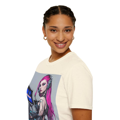 Netrunner Cyberpunk Light colors Unisex T-Shirt by cypherpunkgear.com