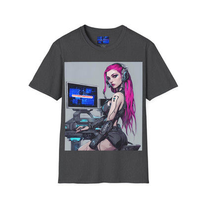 Netrunner Cyberpunk Dark colors Unisex T-Shirt by cypherpunkgear.com
