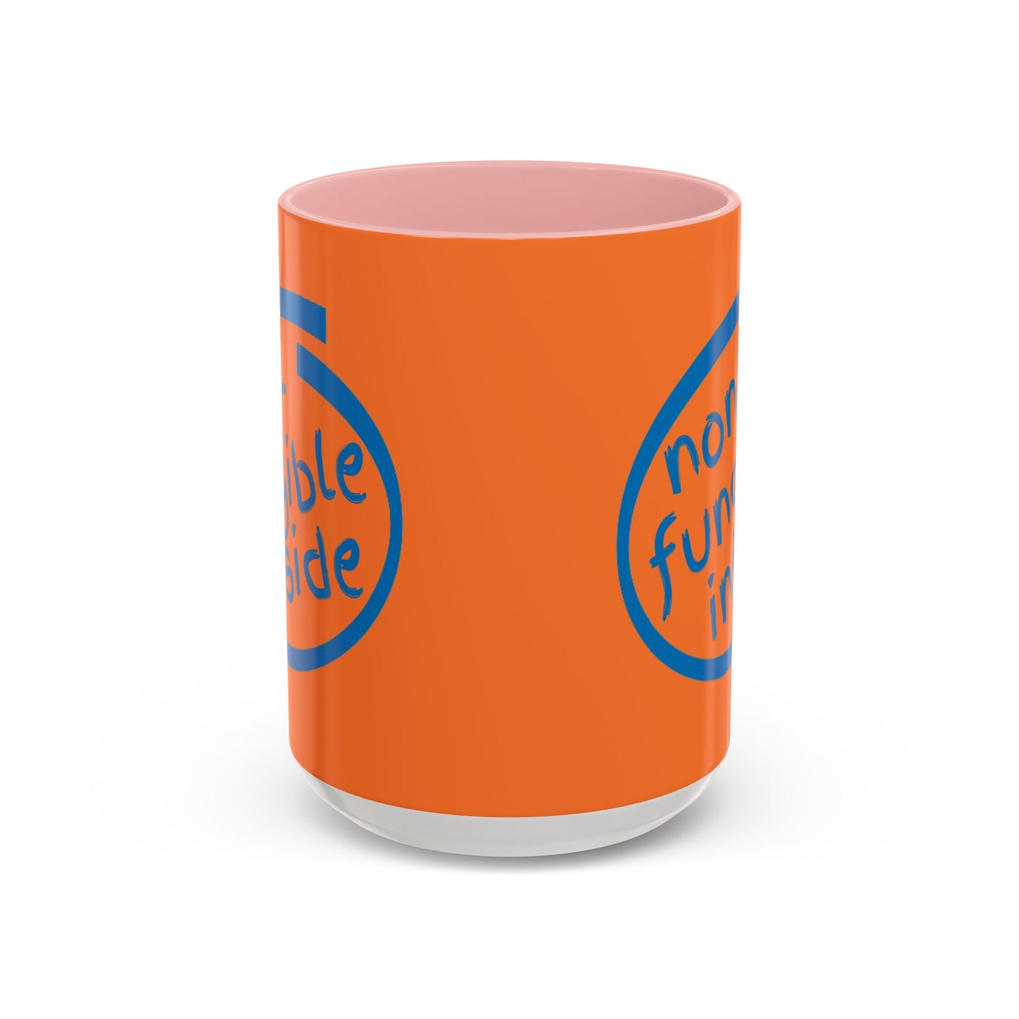 Non-Fungible Inside Orange Accent Mug by cypherpunkgear.com