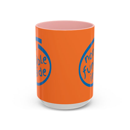 Non-Fungible Inside Orange Accent Mug by cypherpunkgear.com
