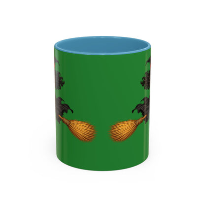 Velvet Vex Green Accent Mug by CreepyCrafts.boo