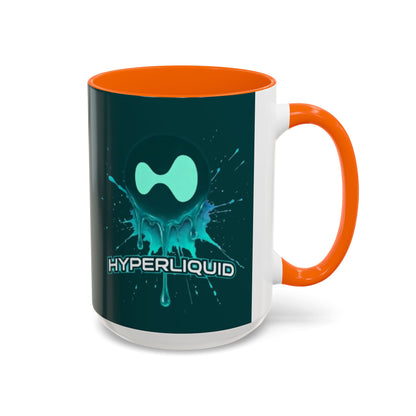 HYPE Drip Dark Hyperliquid Accent Mug by cypherpunkgear.com