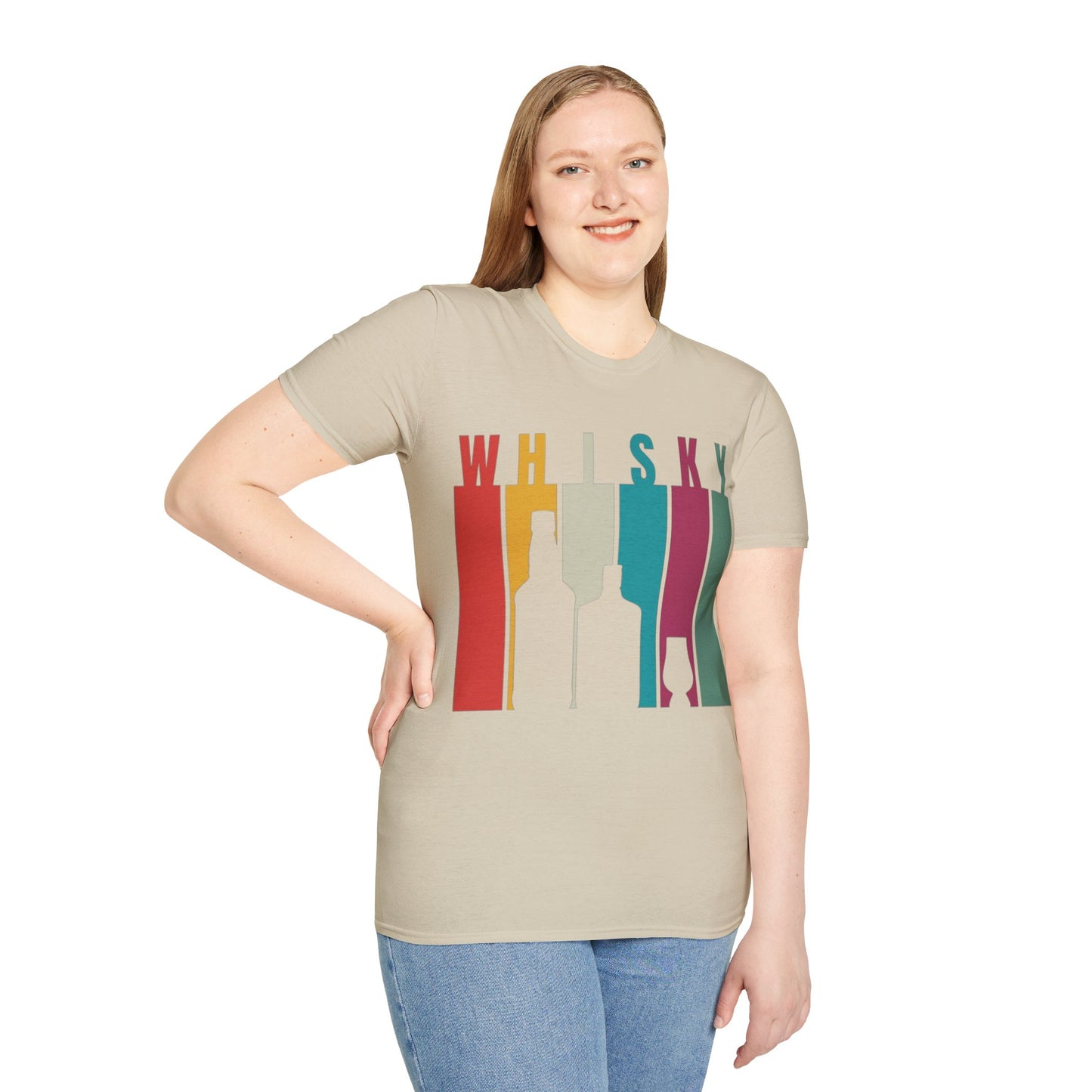 Whisky spelled without an 'e' Light colors Unisex T-Shirt by cypherpunkgear.com