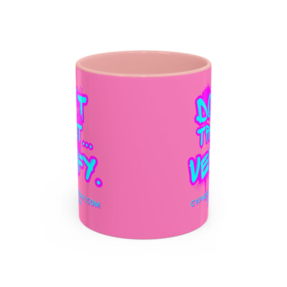 Don't Trust...Verify. Light Pink Accent Mug by cypherpunkgear.com