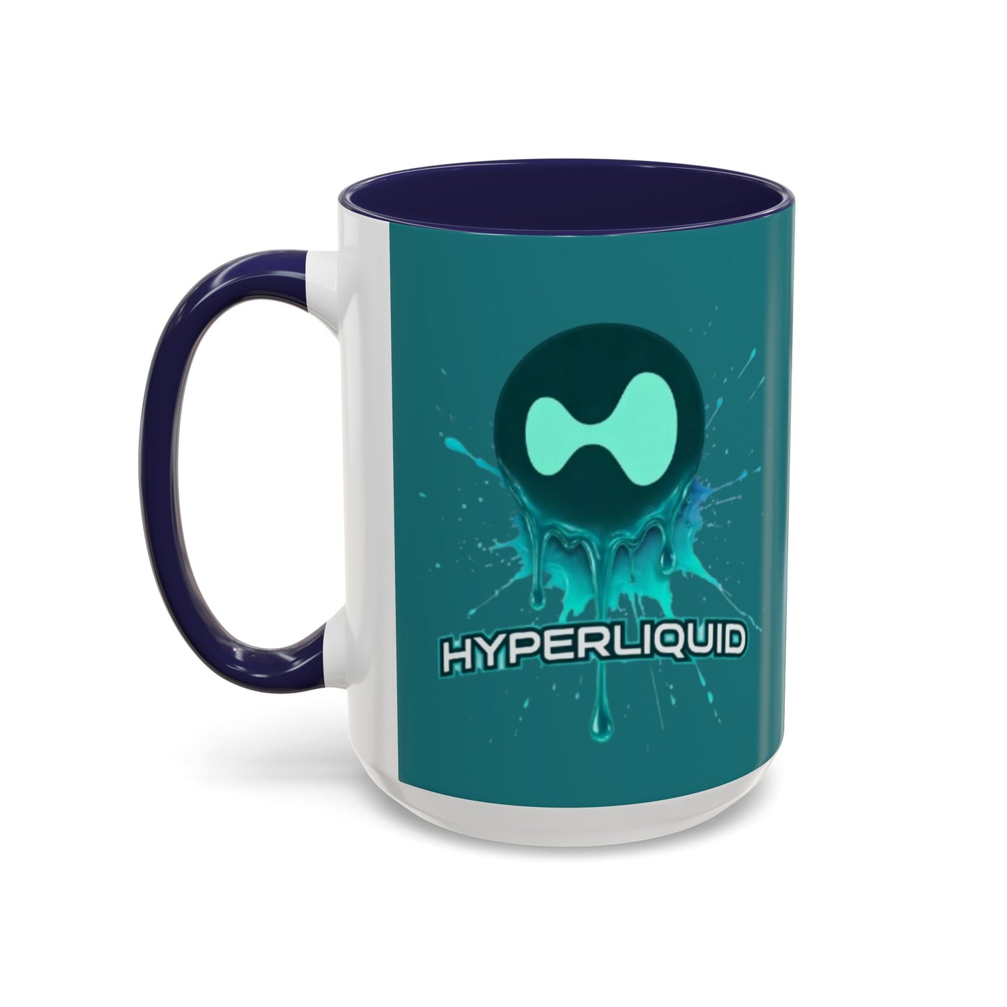 HYPE Drip Hyperliquid Accent Mug by cypherpunkgear.com