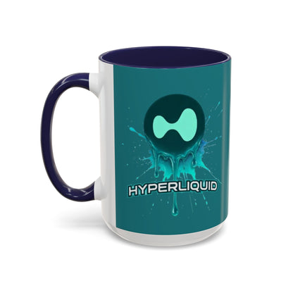 HYPE Drip Hyperliquid Accent Mug by cypherpunkgear.com