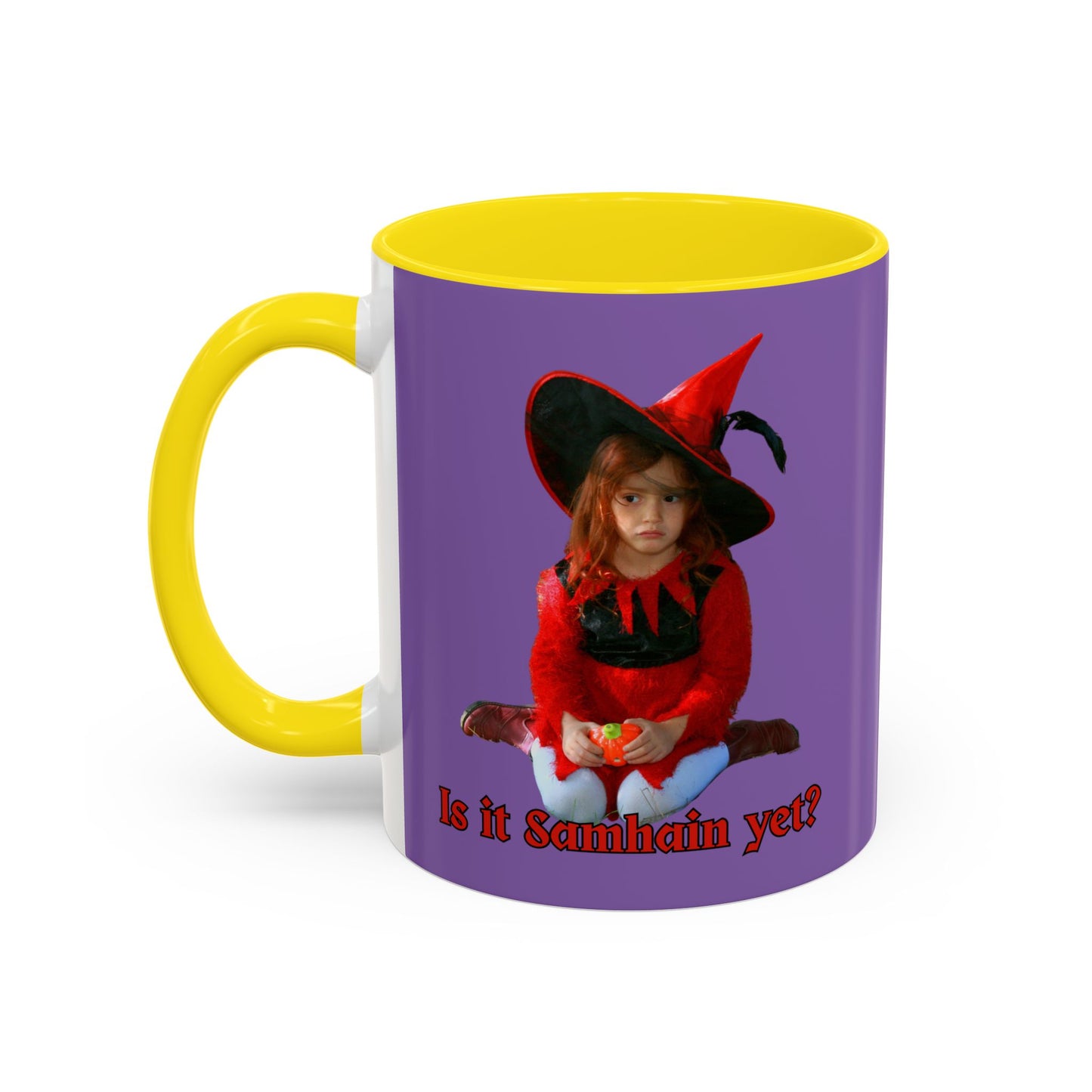 Is it Samhain yet? Light Purple Accent Mug by CreepyCrafts.boo
