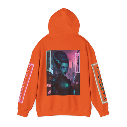 Neon Bride of Frankenstein Hoodie Unisex Hooded Sweatshirt by CreepyCrafts.boo