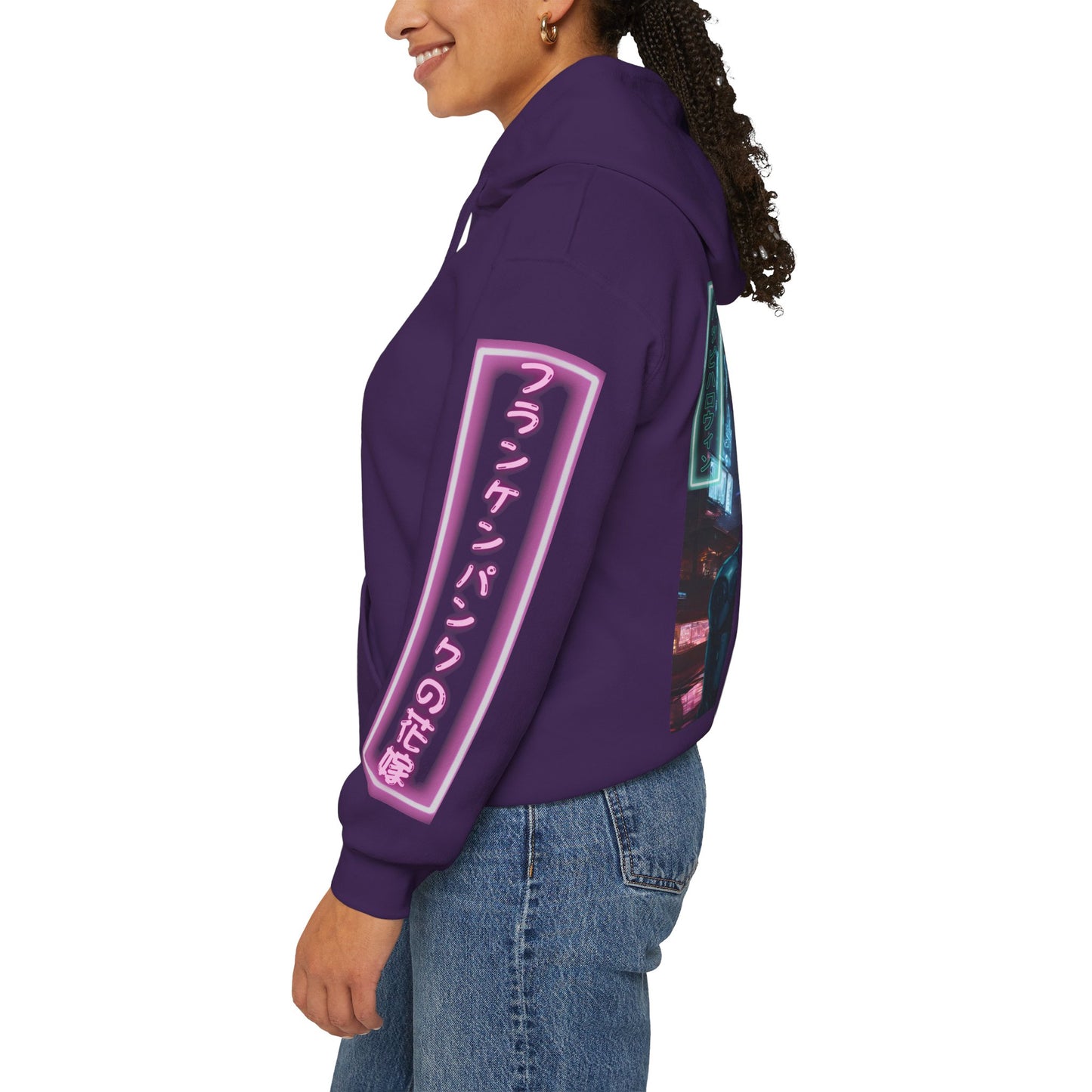 Neon Bride of Frankenstein Hoodie Unisex Hooded Sweatshirt by CreepyCrafts.boo