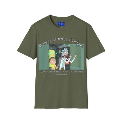 Peace Among Worlds! Dark colors Unisex T-Shirt by cypherpunkgear.com